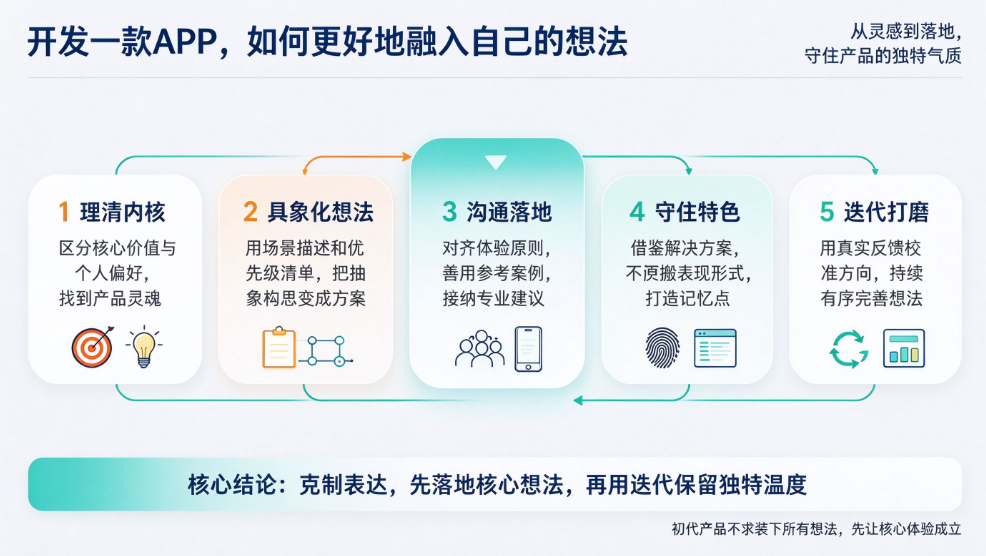 开发一款 APP，如何更好地融入自己的想法